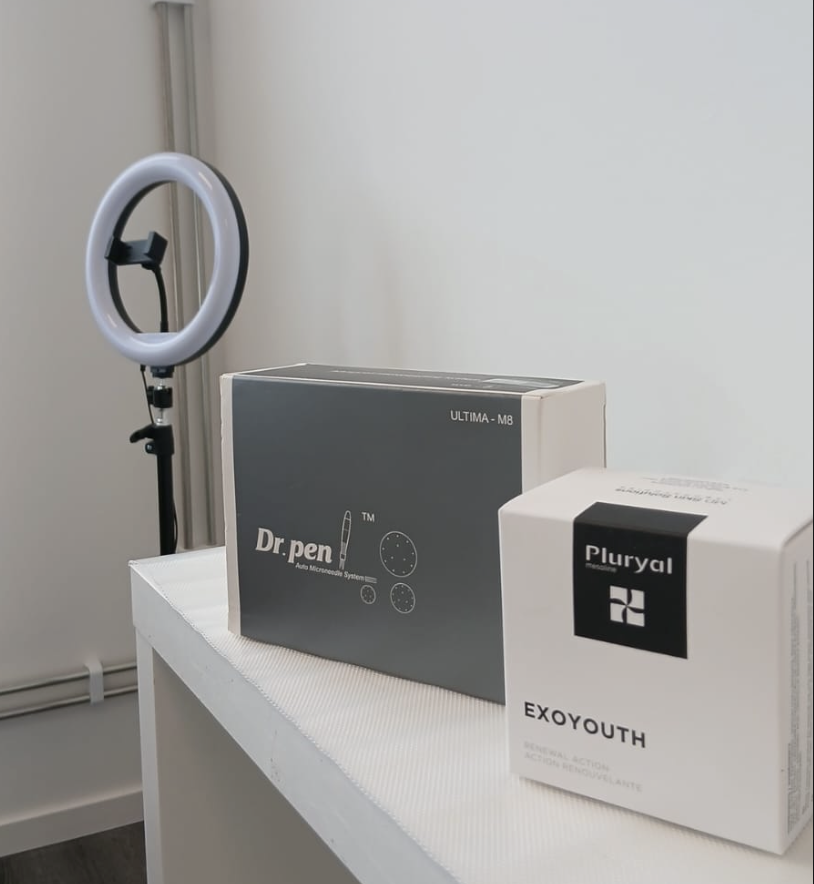 Dr. Pen Ultima M8 og Pluryal Exoyouth på klinikken